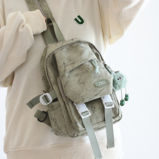 多功能两用胸包男女小型双肩包户外登山小背包轻便防水旅行斜挎包