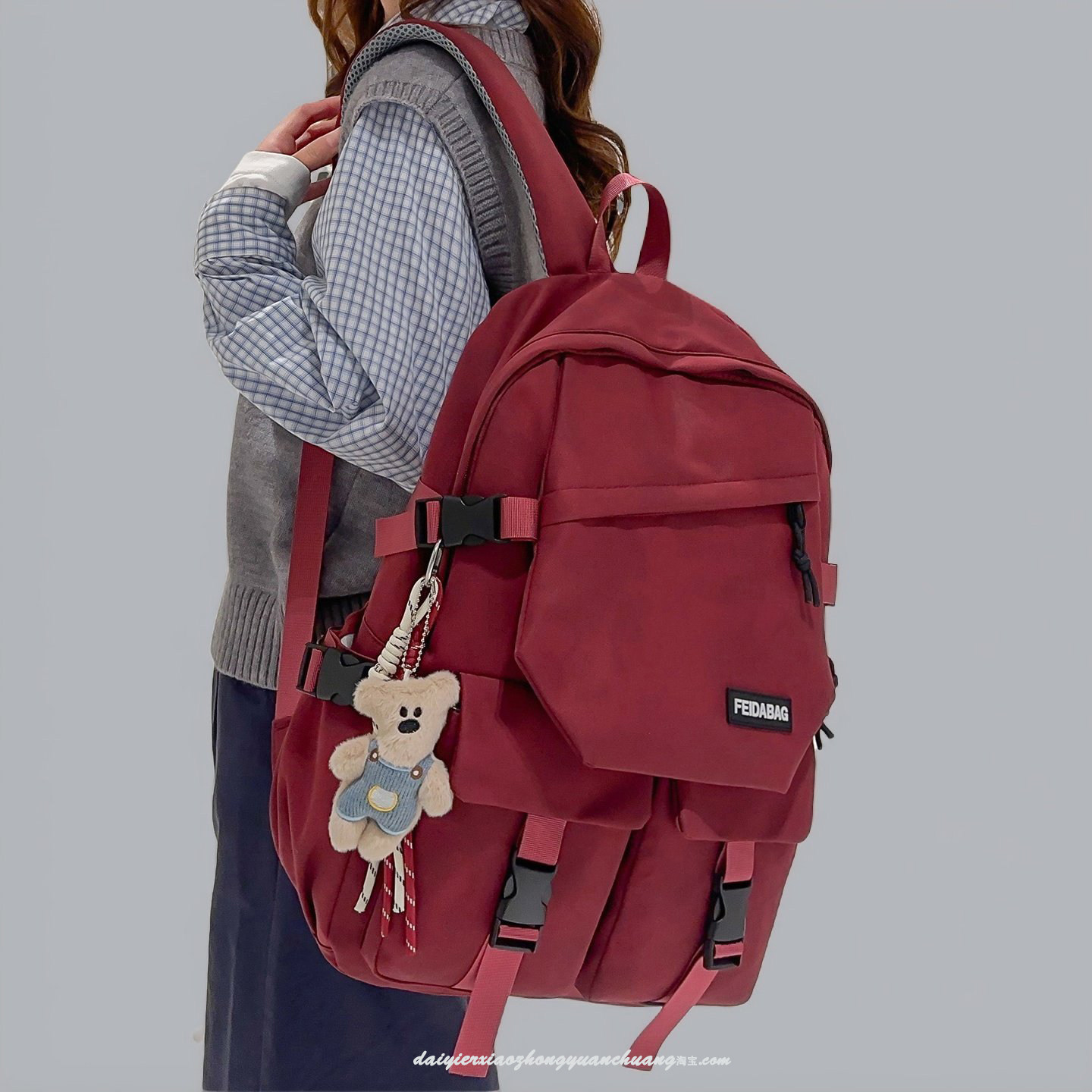 书包初中女生大学生高中原创小众大容量新款双肩包男电脑旅行背包,箱包皮具/热销女包/男包,双肩背包,淘宝优惠券,粉丝福利购,淘宝优惠卷