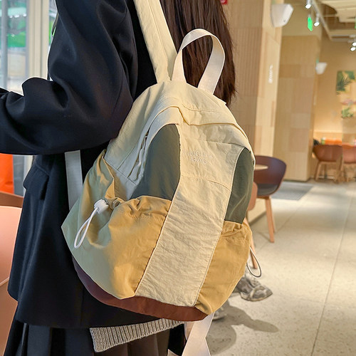 日系ins迷你双肩包女2025新款妈咪包百搭轻便旅行背包小型通勤包