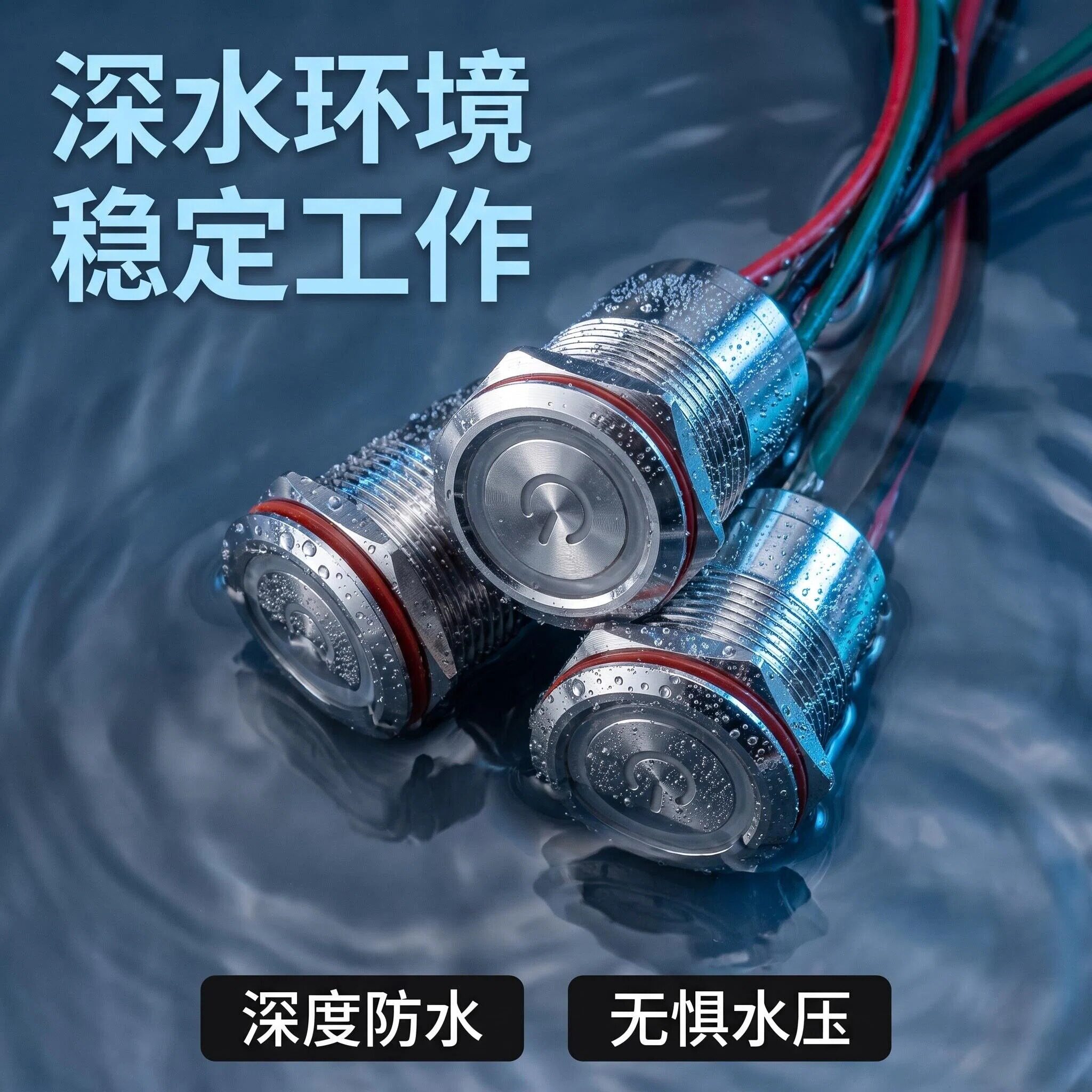 大电流深水防水自锁自复按钮开关