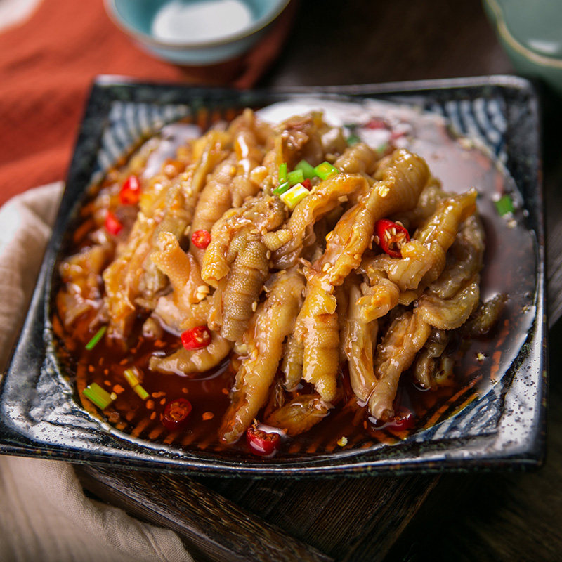 长明麻辣去骨土鸡脚无骨凤爪 四川盐帮菜特产私房菜凉拌菜250g*3|ruв категории закуски/орехи/специальность, вяленое мясо/свинину, говядину/мясное закуски, курица закуски - от Buy2taobao.com для оказания профессиональной услуги покупки агента Taobao