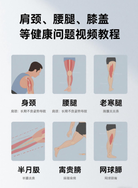 医中有术肩颈腰腿膝盖滑膜半月板网球肘按摩手法，手法送产品