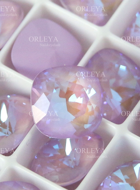 正品施家华子奥地利水晶美甲钻4470尖底肥方L144D果烁紫色1颗10MM