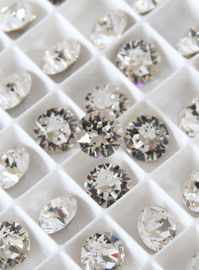 正品奥地利华子1028 1088尖底圆形钻PP SS白色美甲diy堆钻