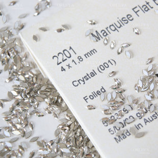 正品 1.8MM 施家华子奥地利水晶美甲钻2201平底马眼白色蓝色多色4