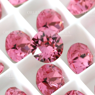 正品 华子奥地利水晶美甲钻1088尖底209枚粉色圆形奥钻diy饰品