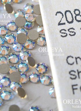 现货正品施家华子水晶2058 2088平底钻001SHIM闪烁白美甲饰品