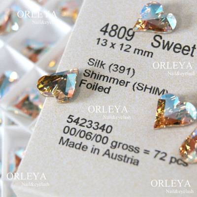 施华洛世奇美甲钻桃心爱心歪心