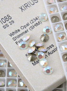 正品施家华子1088尖底234SHIM闪烁雪蛋白色精致时尚百搭美甲钻