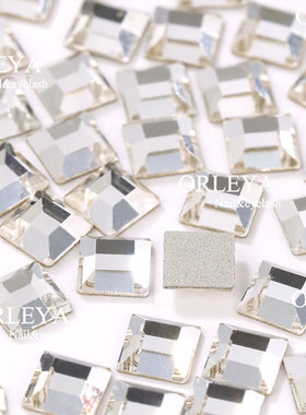 现货 正品奥地利施家华子美甲饰品2400平底正方形异型钻001白色