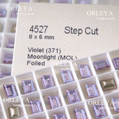 现货正品 施家华子奥地利4527方块371MOL月光紫罗兰长方冰块美甲钻