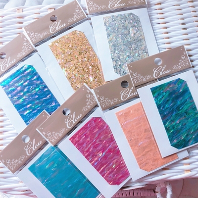 贝壳纸美甲店光泽度闪亮贝壳纸