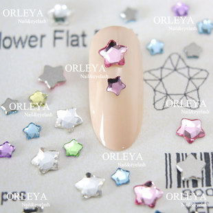 施家华子奥地利水晶2754五角星美甲钻星花4mm6mm平底 正品 多色