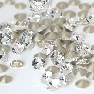 PP13美甲饰品首饰尖底白色钻 华子1028奥地利水晶PP3 现货 正品