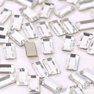 奥地利施家华子2510平底迷你小长方形美甲钻crystal001 正品 多色