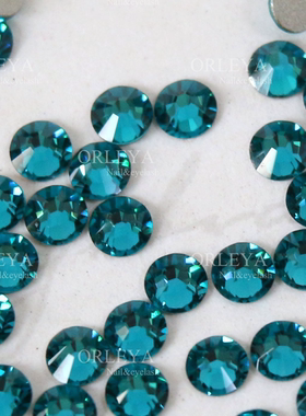 正品施家华子奥地利水晶美甲钻2058平底229蓝锆石色SS7圆形奥钻