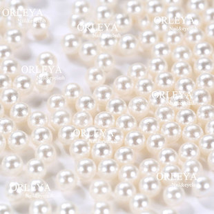 现货 正品奥地利施家华子5809无孔珍珠650米白色珠子球美甲饰品