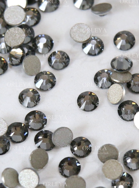 正品施家华子奥地利水晶美甲钻2058平底001SINI银色夜影色圆形