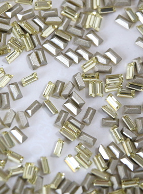 正品施家华子奥地利水晶美甲钻4501尖底长方形213淡黄色饰品diy