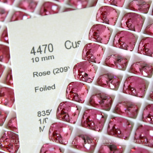 现货正品 华子奥地利水晶美甲钻4470尖底肥方209玫红色diy奥钻首饰