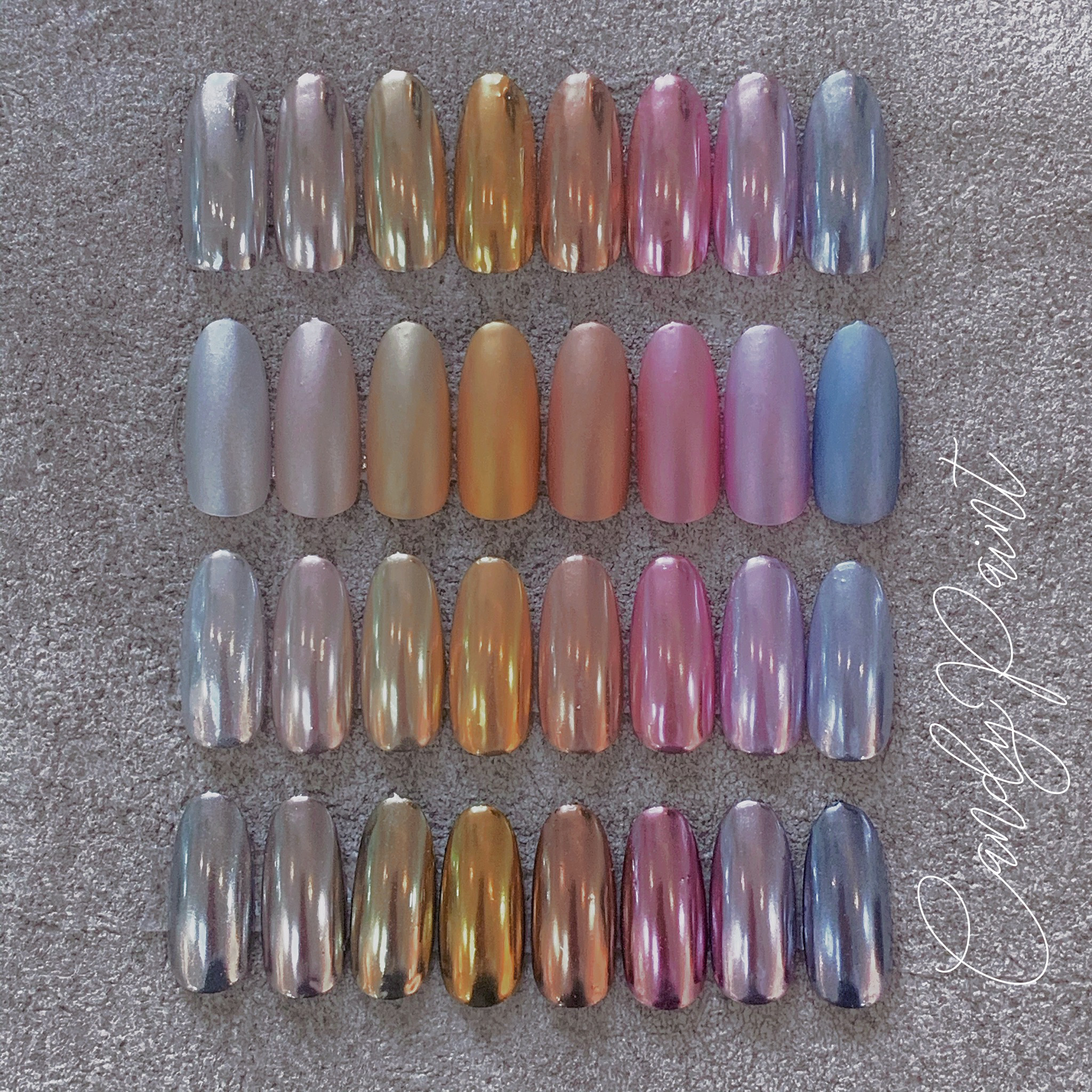 粉质细腻银紫金边配饰8色金色