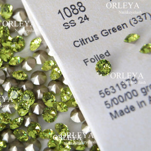 现货 华子奥地利水晶1088尖底圆钻337柑橘桔梗绿美甲饰品 正品