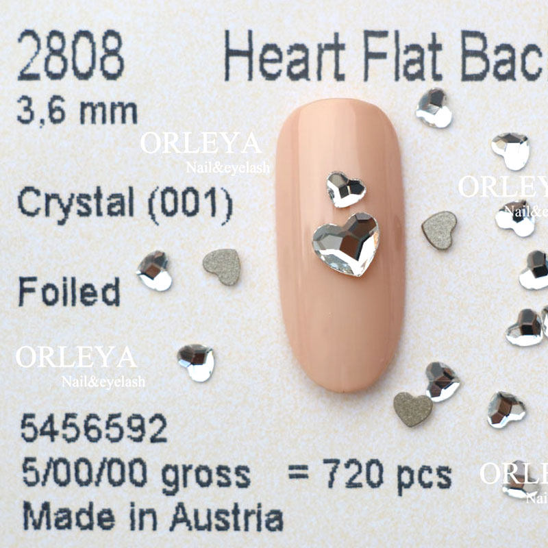 正品施华洛2808平底爱心001白色