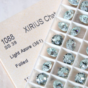 正品 施家华子奥地利水晶美甲钻1088尖底361浅粉蓝色圆形diy奥钻