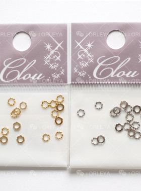 【现货】原装正品Clou美甲饰品金色银色圆形20粒 35039 35040