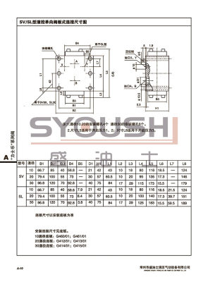 液控单向阀SL10GA1-30,SV10GB1-30B,SV10GB2-30/2,SV10GB2-30B/2