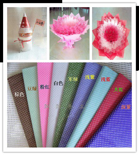 雪点棉纸DIY花束材料鲜花包装花艺材料