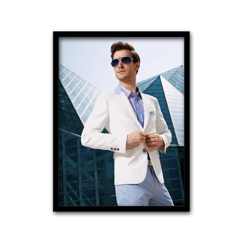 男士服装店挂画高端商场男装店收银台装饰画休闲男模特背景墙壁画