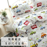 Phim hoạt hình trẻ em xe bông chăn đơn 1,2 / 1,5 m mẫu giáo nam bé đôi chăn bông - Quilt Covers chăn muji mùa hè