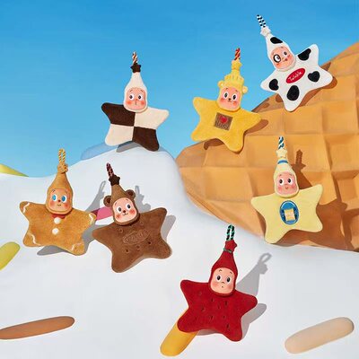 POPMART泡泡玛特星星人欢迎来到月球表面系列擦手巾盲盒周边
