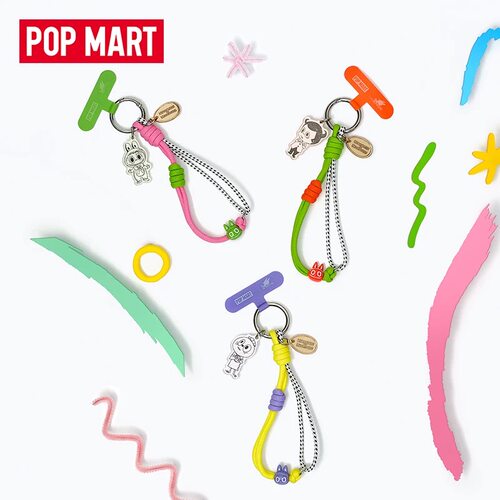 POPMART泡泡玛特THE MONSTERS十周年系列手机挂绳盲盒周边礼物