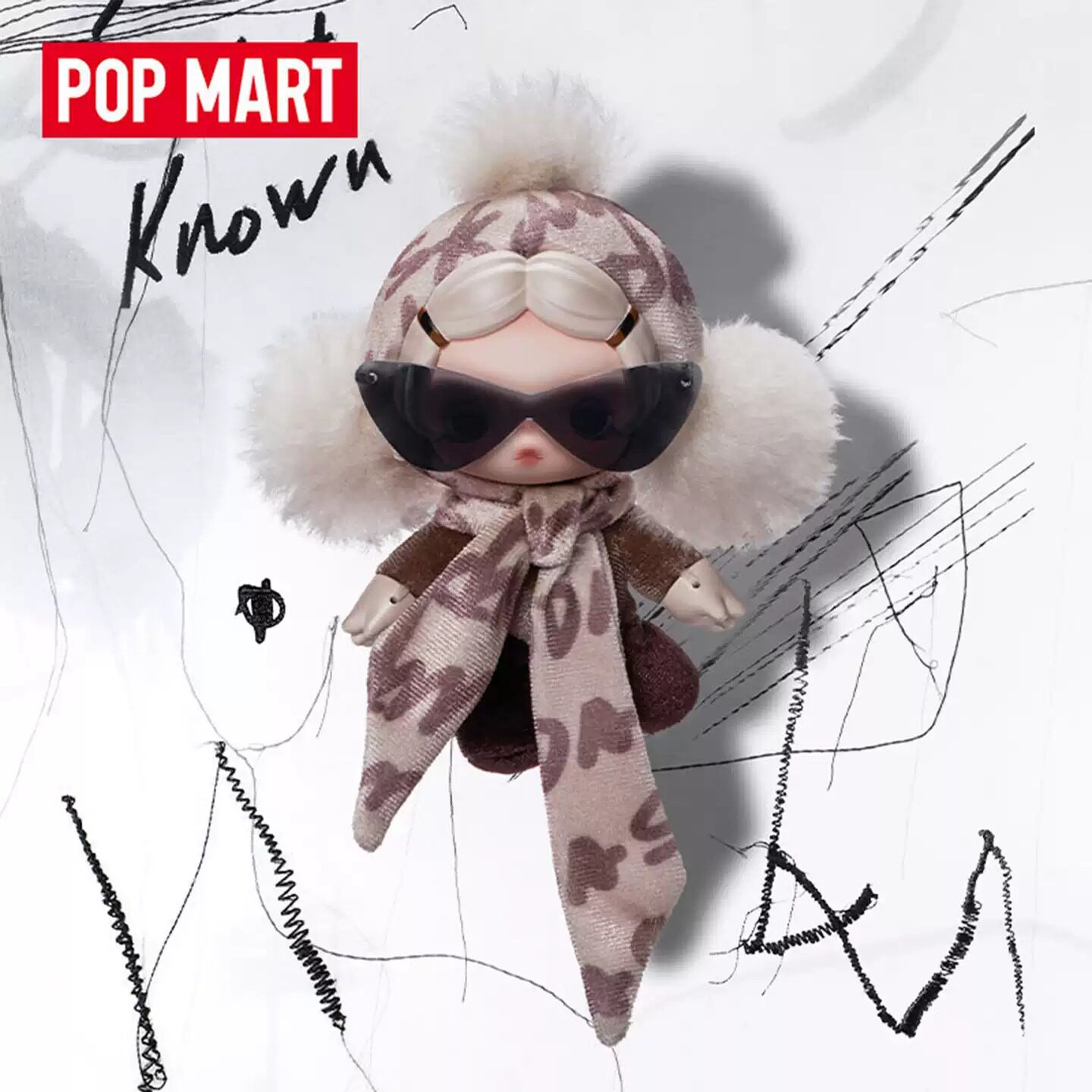 POPMART泡泡玛特SKULLPANDA不想不想系列SP搪胶毛绒公仔挂件盲盒