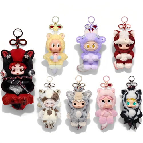 POPMART泡泡玛特马力全开系列搪胶毛绒挂件盲盒小野SP星星人盲盒