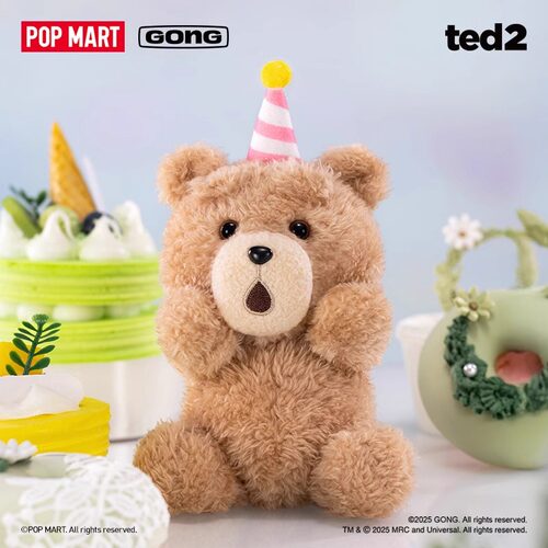 现货POPMART泡泡玛特共鸣Ted2泰迪熊可动毛绒挂件盲盒玩具礼物