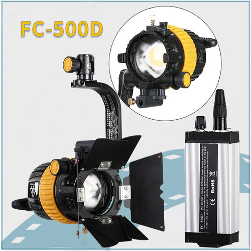 LED FC-500D补光灯摄影灯 影视聚光灯调光摄像摄影灯光 打光灯
