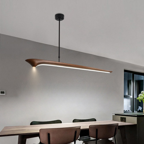 餐厅茶室黑胡桃木新中式吊灯