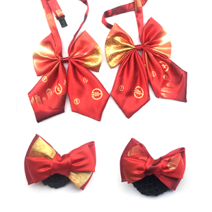 新款喜庆北京农业银行联社农商银行农村信用社丝巾免打结领花头花