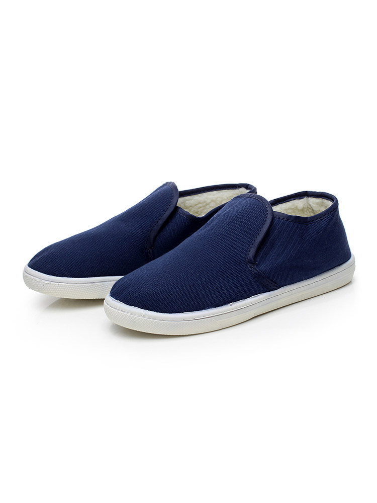 ANTI-STATIC BLUE FOUR-HOLE SHOES WINTER WARM CANVAS WORK SHOES PU SOFT SOLE WHITE DUST-FREE COTTON SHOES