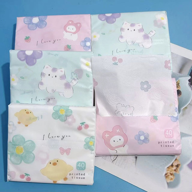 10包印花抽纸美美兔印花纸巾学生便携小包抽纸面巾纸卫生纸餐巾纸