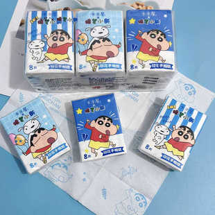 印花手帕纸蜡笔小新印花纸巾 学生便携小包纸面巾纸卫生纸餐巾纸