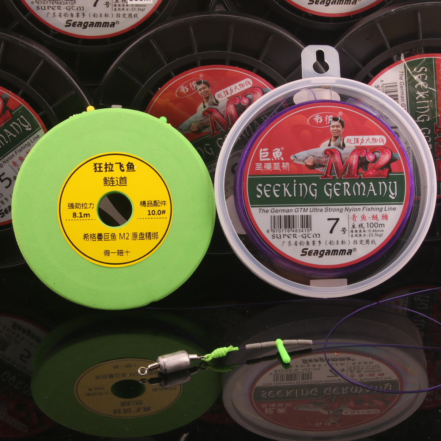 狂拉飞鱼浮钓鲢鳙专用主线成品大物巨物鱼线采用希格曼巨鱼M2精绑