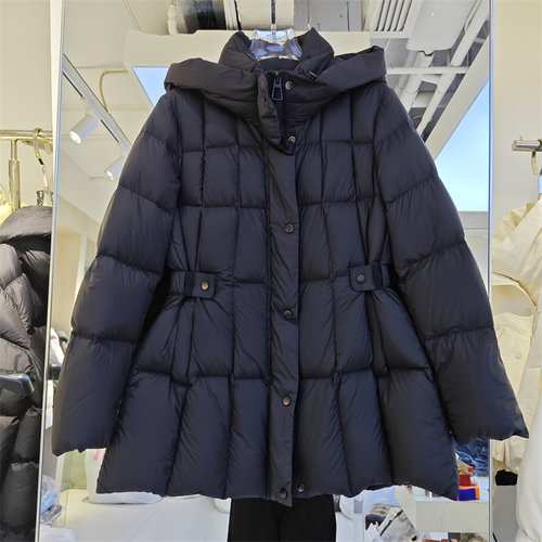其它鹅绒中长款连帽羽绒服