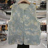 2026春装 圆领盘扣坎肩复古气质马夹 国风刺绣马甲女无袖 新款 新中式