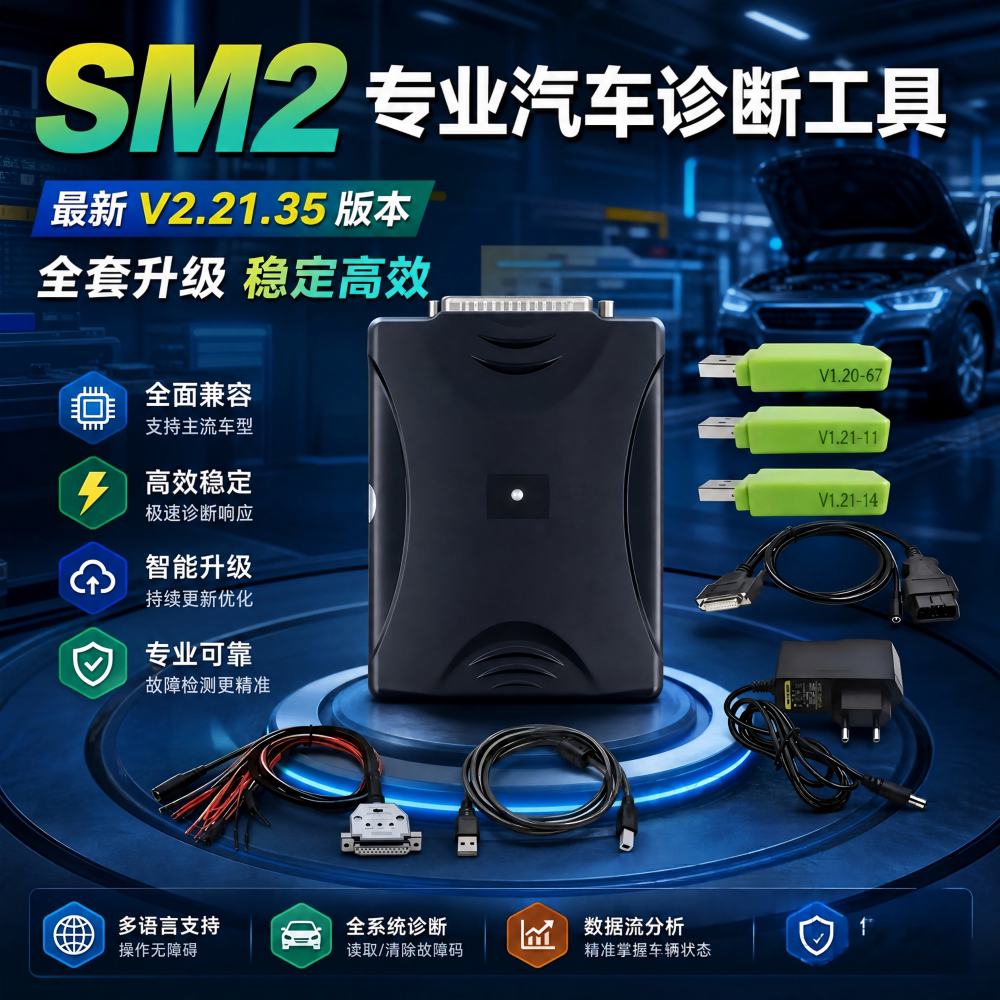 V2.21.35 SM2 PRO J2534 VCI Pcmflash ECU Program 67 in 1