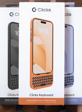 正品原装clicks适用于iPhone16pro保护壳手机壳键盘壳兼容MagSafe技术黑莓手感实体键盘官方6.1寸苹果