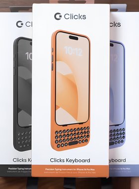 正品原装clicksiPhone16pro保护壳手机壳键盘壳兼容MagSafe技术黑莓手感实体键盘官方6.1寸苹果